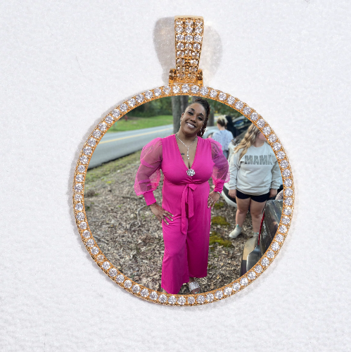 MEDIUM 3D CIRCLE CUSTOM PICTURE PENDANT