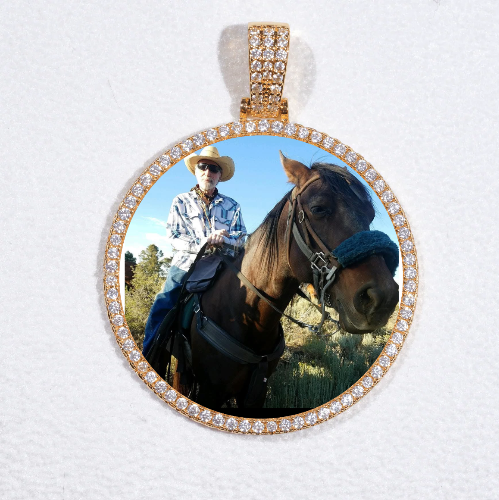 MEDIUM 3D CIRCLE CUSTOM PICTURE PENDANT
