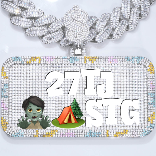 CUSTOM LETTER NECKLACE 3D COLORFUL SQUARE