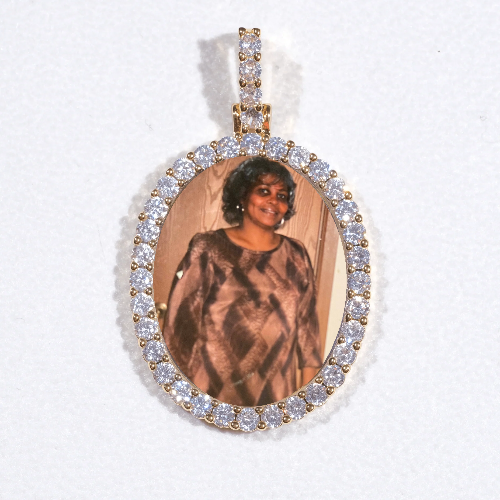 3D Oval Custom Picture Pendant
