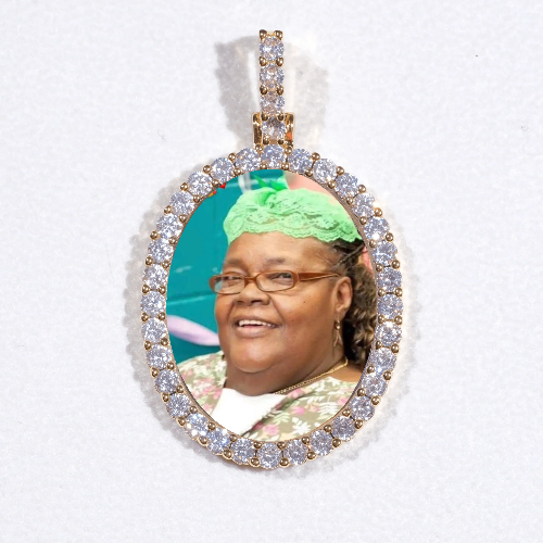 3D Oval Custom Picture Pendant