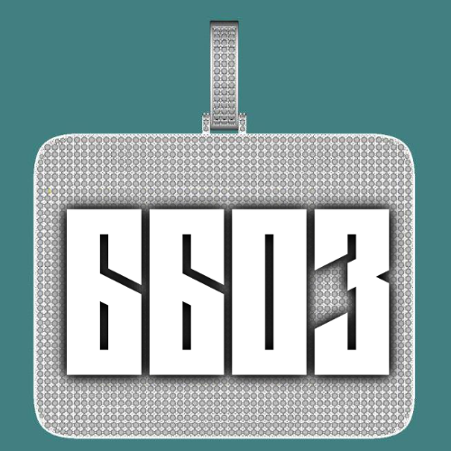 CUSTOM LETTER NECKLACE 3D BIG SQUARE