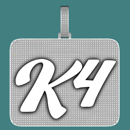 CUSTOM LETTER NECKLACE 3D BIG SQUARE