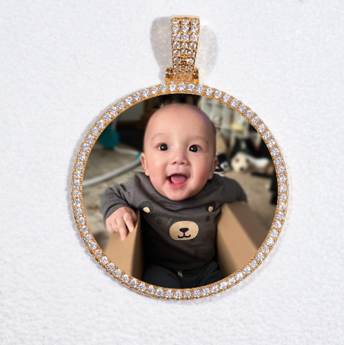 MEDIUM 3D CIRCLE CUSTOM PICTURE PENDANT