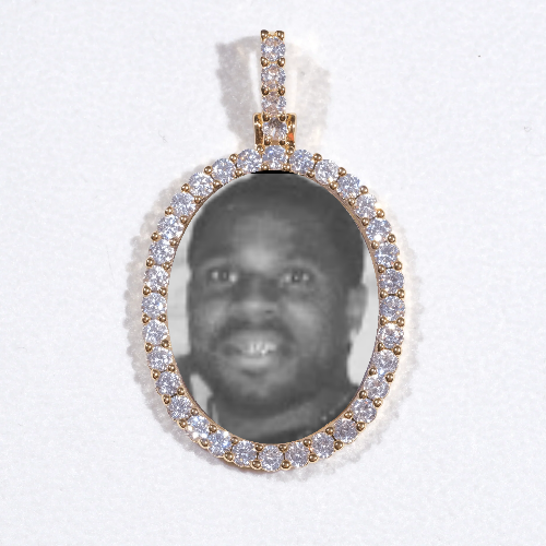 3D Oval Custom Picture Pendant