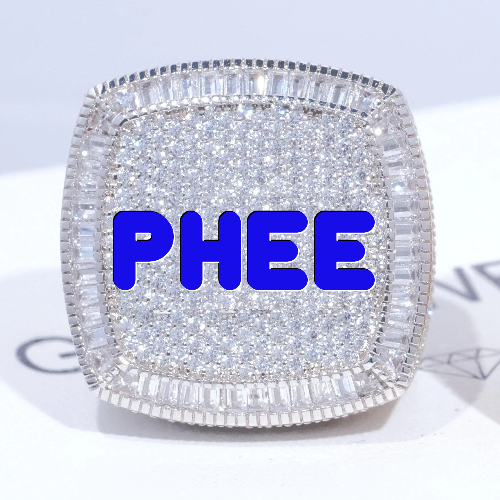 CUSTOM LETTER 3D ICED RING