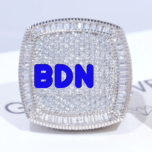 CUSTOM LETTER 3D ICED RING