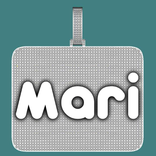 CUSTOM LETTER NECKLACE 3D BIG SQUARE