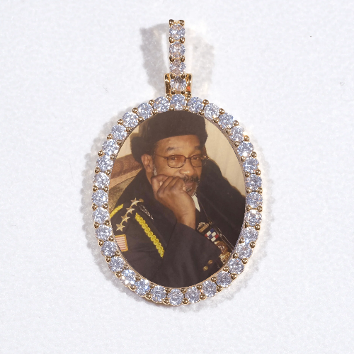 3D Oval Custom Picture Pendant