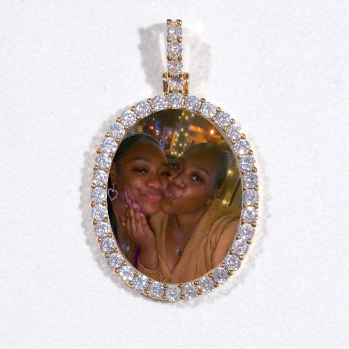 3D Oval Custom Picture Pendant