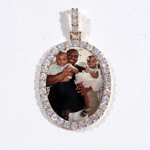 3D Oval Custom Picture Pendant
