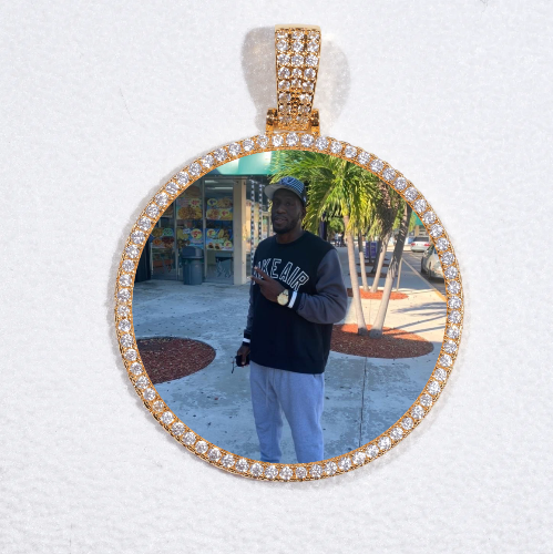 MEDIUM 3D CIRCLE CUSTOM PICTURE PENDANT