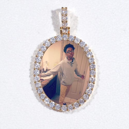 3D Oval Custom Picture Pendant
