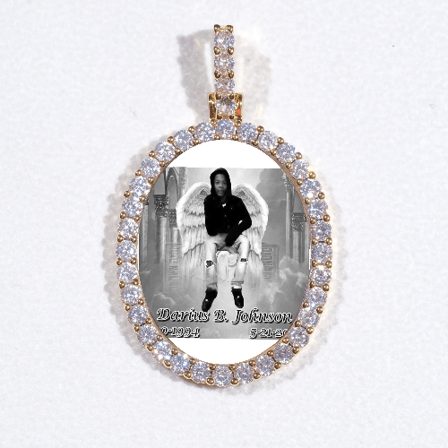 3D Oval Custom Picture Pendant