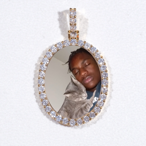 3D Oval Custom Picture Pendant