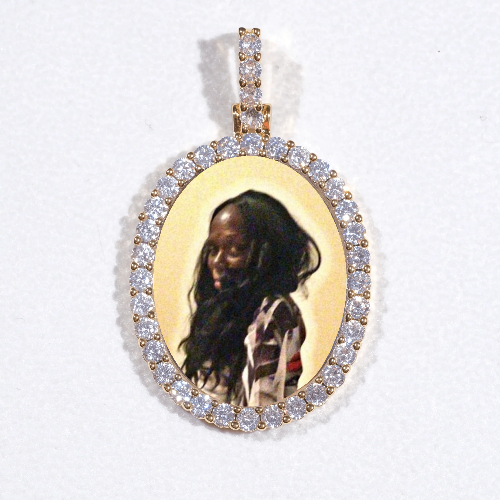3D Oval Custom Picture Pendant