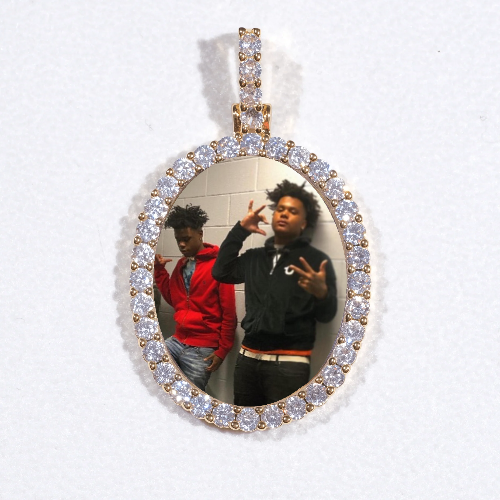 3D Oval Custom Picture Pendant