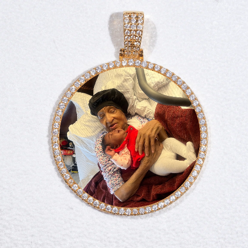 MEDIUM 3D CIRCLE CUSTOM PICTURE PENDANT