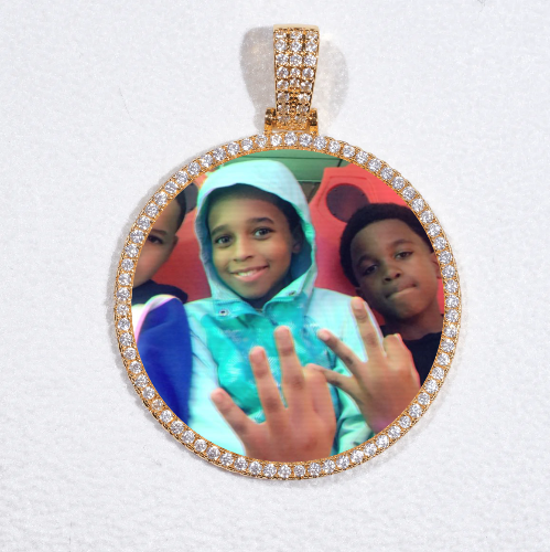 MEDIUM 3D CIRCLE CUSTOM PICTURE PENDANT