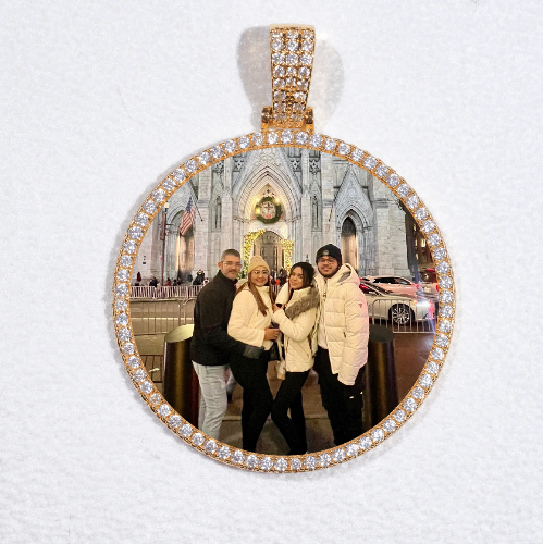 MEDIUM 3D CIRCLE CUSTOM PICTURE PENDANT