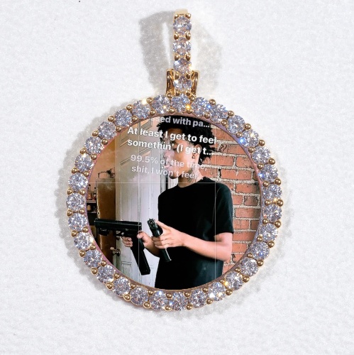 3D CIRCLE CUSTOM PICTURE PENDANT SMALL SIZE
