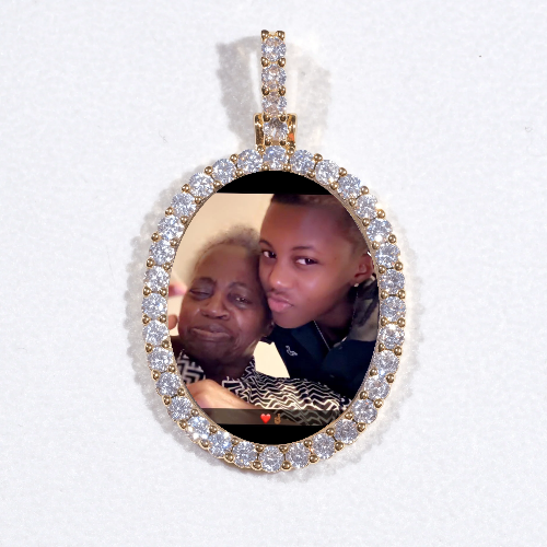 3D Oval Custom Picture Pendant