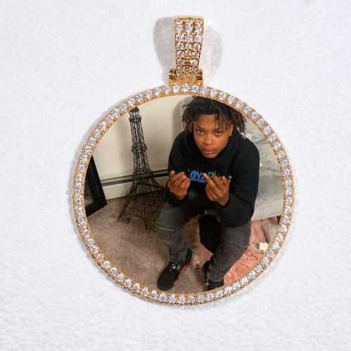 MEDIUM 3D CIRCLE CUSTOM PICTURE PENDANT