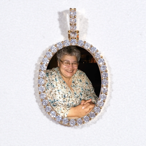 3D Oval Custom Picture Pendant