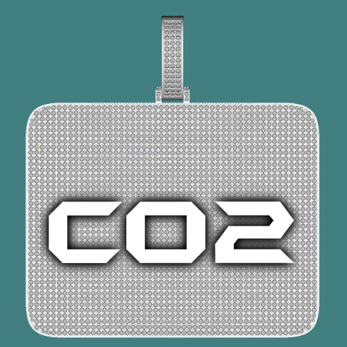CUSTOM LETTER NECKLACE 3D BIG SQUARE
