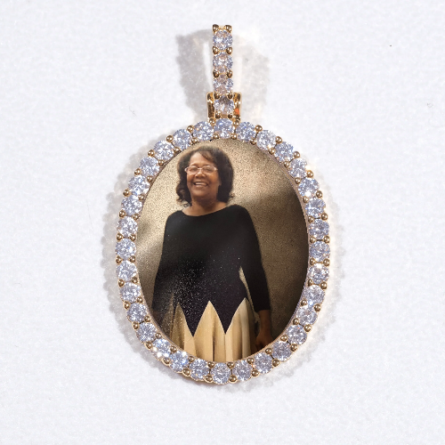 3D Oval Custom Picture Pendant