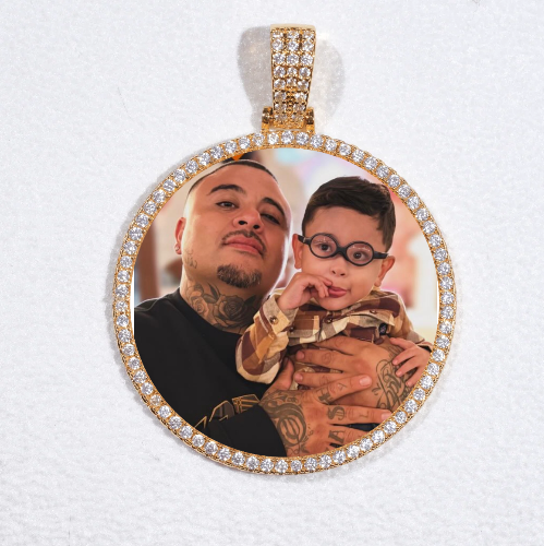 MEDIUM 3D CIRCLE CUSTOM PICTURE PENDANT