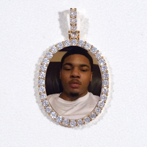 3D Oval Custom Picture Pendant
