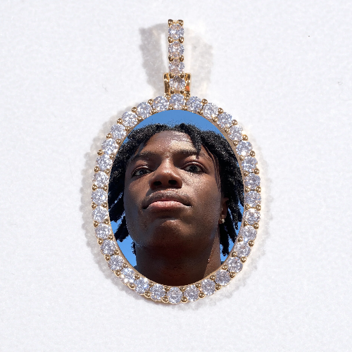 3D Oval Custom Picture Pendant