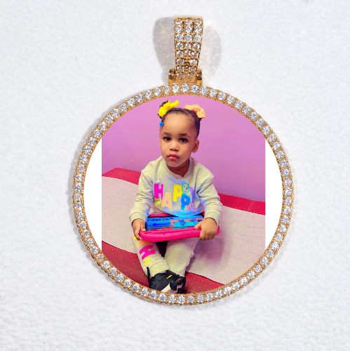 MEDIUM 3D CIRCLE CUSTOM PICTURE PENDANT