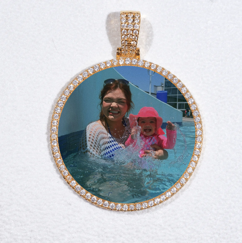 MEDIUM 3D CIRCLE CUSTOM PICTURE PENDANT
