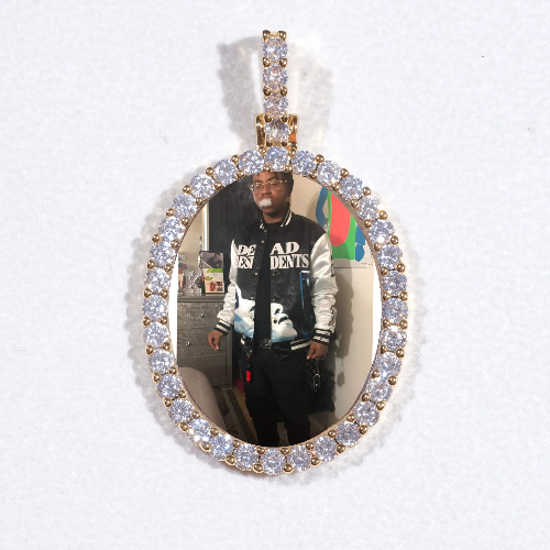 3D Oval Custom Picture Pendant