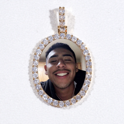 3D Oval Custom Picture Pendant
