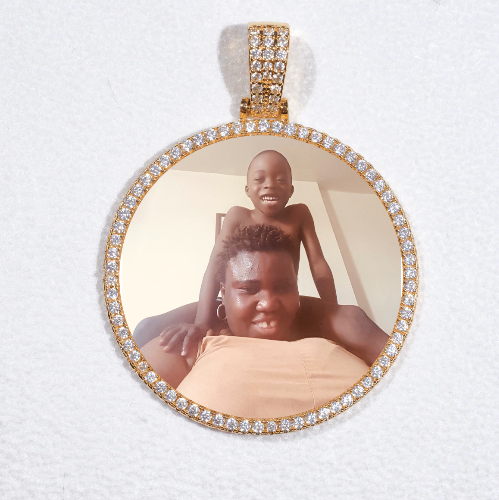 MEDIUM 3D CIRCLE CUSTOM PICTURE PENDANT
