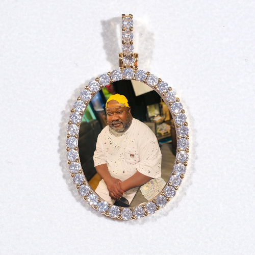 3D Oval Custom Picture Pendant