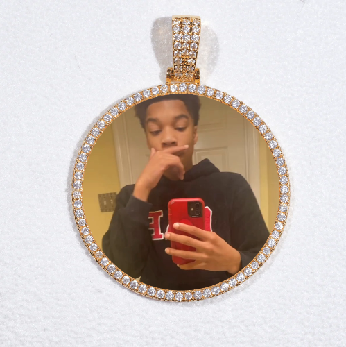 MEDIUM 3D CIRCLE CUSTOM PICTURE PENDANT