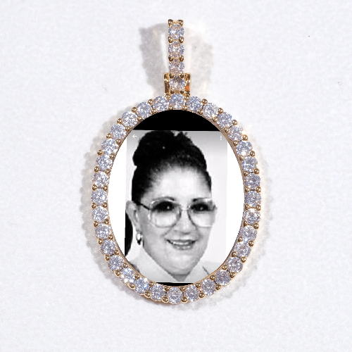 3D Oval Custom Picture Pendant