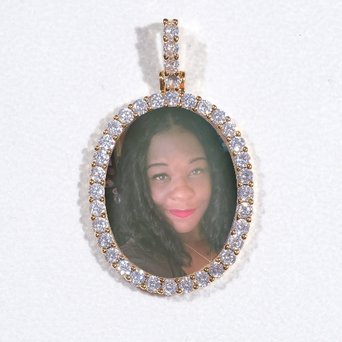 3D Oval Custom Picture Pendant