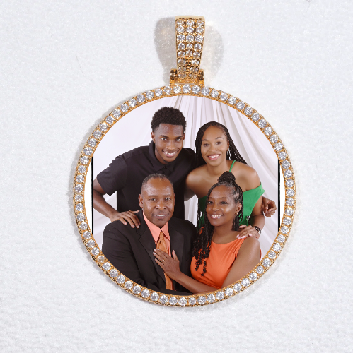 MEDIUM 3D CIRCLE CUSTOM PICTURE PENDANT