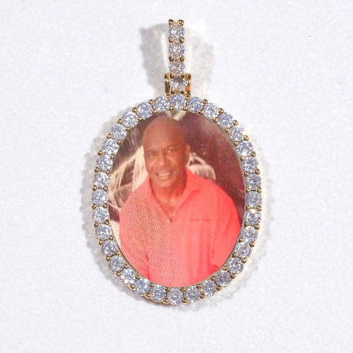 3D Oval Custom Picture Pendant