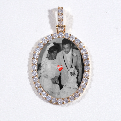 3D Oval Custom Picture Pendant