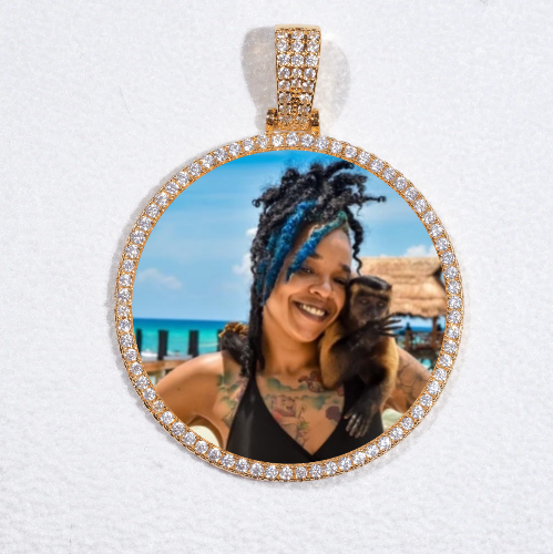 MEDIUM 3D CIRCLE CUSTOM PICTURE PENDANT