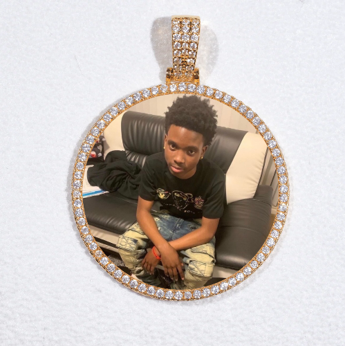 MEDIUM 3D CIRCLE CUSTOM PICTURE PENDANT