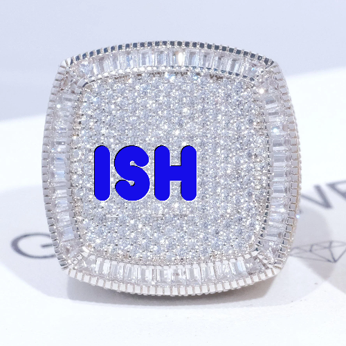 CUSTOM LETTER 3D ICED RING