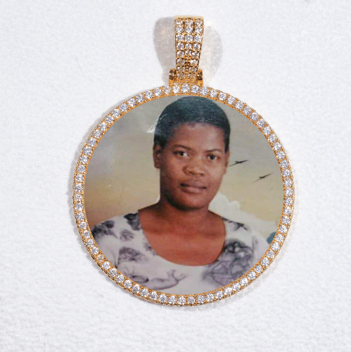 MEDIUM 3D CIRCLE CUSTOM PICTURE PENDANT