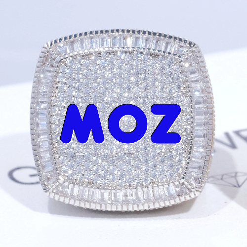 CUSTOM LETTER 3D ICED RING